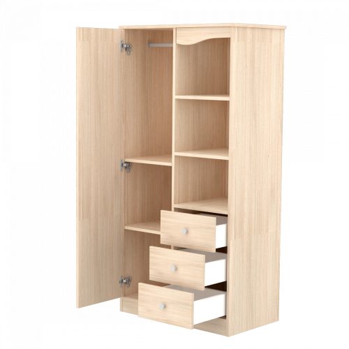 Timba szekrény Niki 1 ajtós 3 fiókos borostyán