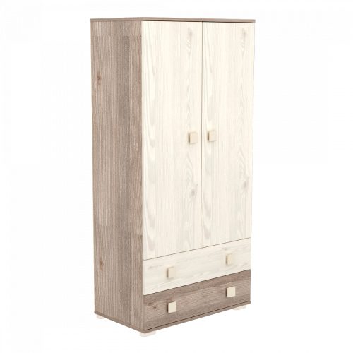 Timba szekrény Viki 2 ajtós 2 fiókos krém-fűz