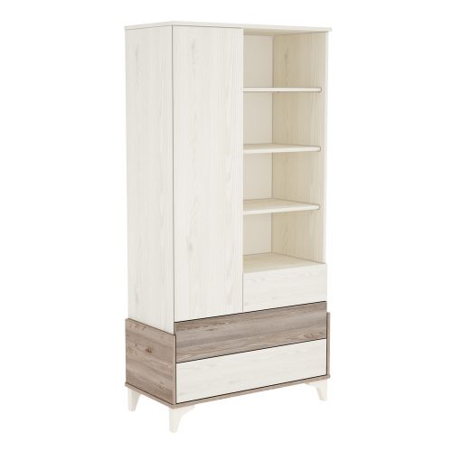 Timba szekrény Kloé 1 ajtós 3 fiókos krém-fűz