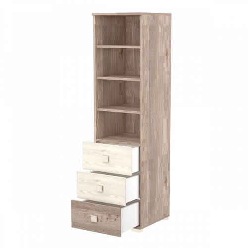 Timba szekrény Viki 3 fiókos nyitott krém-fűz