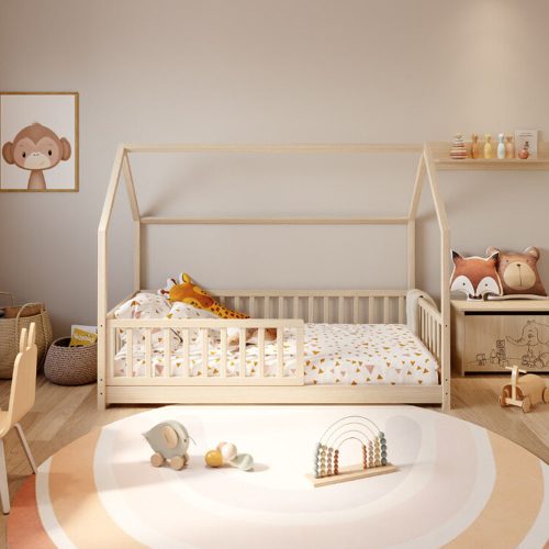 Timba Montessori házikós gyermekágy 80x160cm borostyán