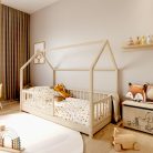 Timba Montessori házikós gyermekágy 80x160cm borostyán