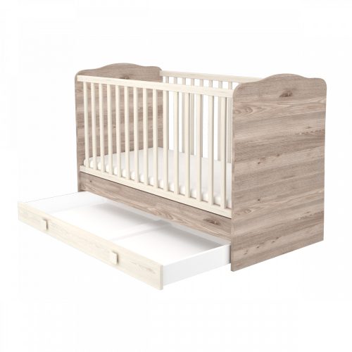 Timba kiságy Viki átalakítható 70x140 krém-fűz