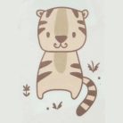 Bébi hosszú ujjú kombidressz biopamut Enikő nyers tigrises 62