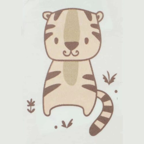 Bébi hosszú ujjú kombidressz biopamut Enikő nyers tigrises 62