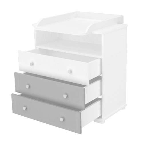 Timba pelenkázó szekrény Erik 80 ezüst-fehér