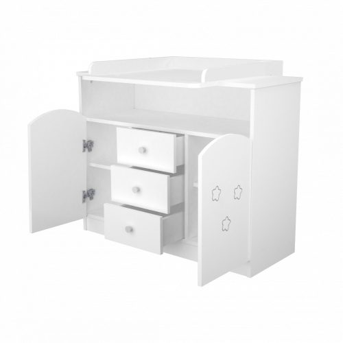 Timba pelenkázó szekrény Félix 106-os fehér-csillagos