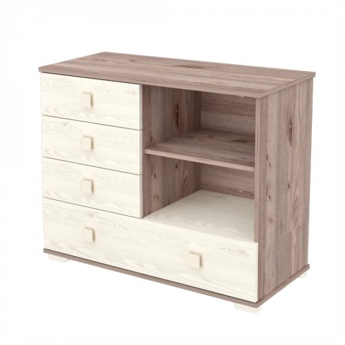 Timba pelenkázó szekrény Viki eltolható feltéttel 107 krém-fűz