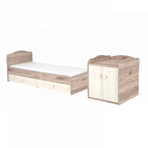 Timba kombiágy Viki maxi 2 ajtós krém-fűz