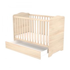   Timba kiságy Niki zárt végű ágyneműtartós 60x120 borostyán 