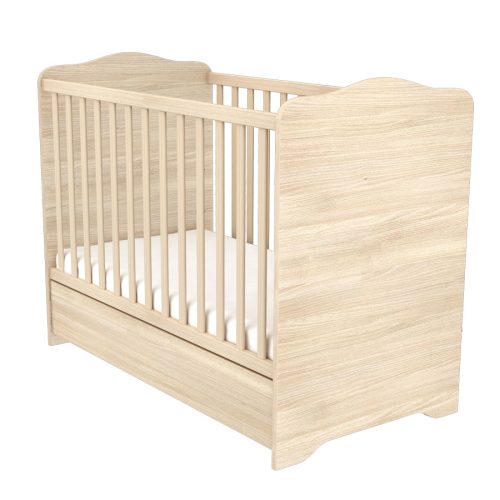 Timba kiságy Niki zárt végű ágyneműtartós 60x120 borostyán 