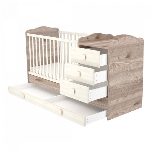 Timba kombiágy Viki 3 fiókos krém-fűz