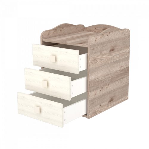 Timba kombiágy Viki 3 fiókos krém-fűz