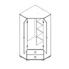 Timba sarokszekrény Viki  2 fiókos krém-fűz