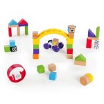   Bright Starts - Játék fa építőjáték Curious Creations Kit HAPE 12hó+