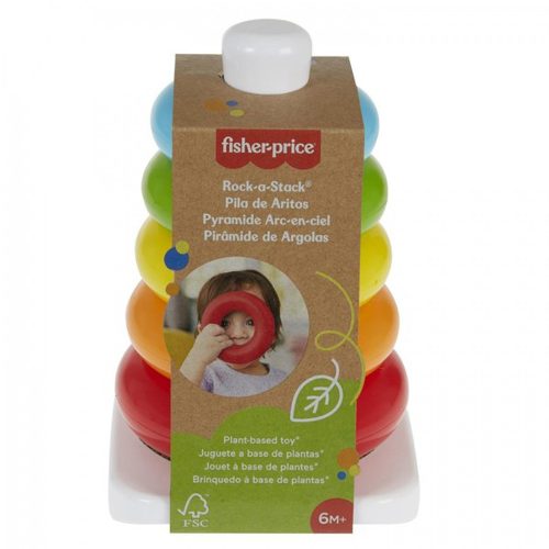 Fisher-Price fejlesztő játék színes gyűrűpiramis ECO GRF09