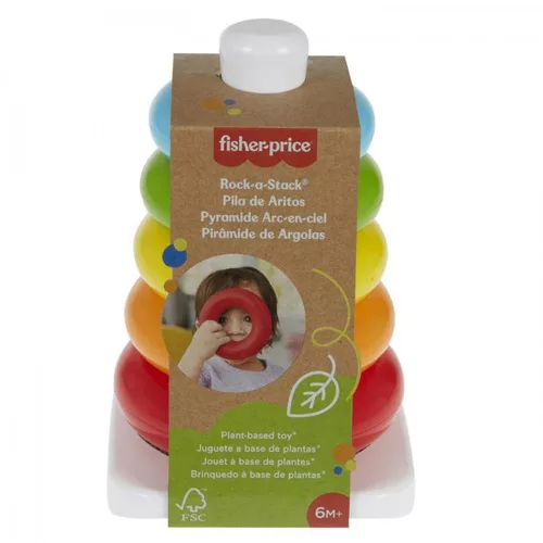 Fisher-Price fejlesztő játék színes gyűrűpiramis ECO GRF09