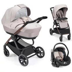   CAM Techno Deluxe babakocsi szett Softy 515 faerezetes vázzal V96S Area hordozóval MTB