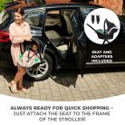 Kinderkraft babakocsi többfunkciós NEWLY 3in1 MINK PRO szürke MTB