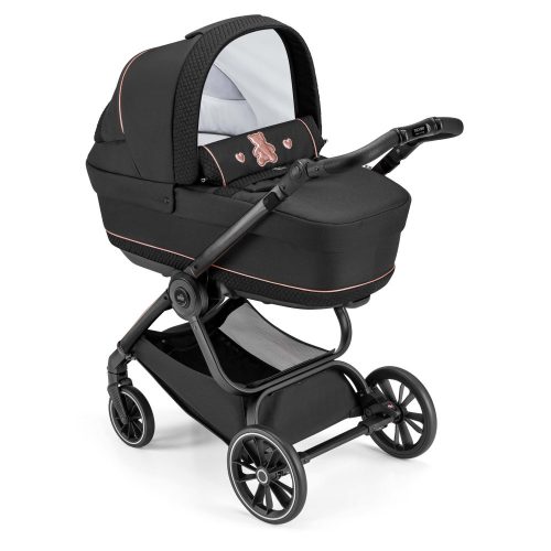 CAM Techno Deluxe babakocsi szett Joy Romantic 517 fekete vázzal V90S hordozóval