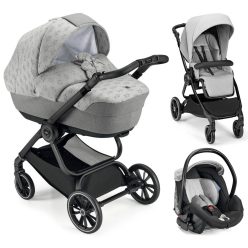   CAM Techno Deluxe babakocsi szett Softy 514 fekete vázzal V90S Area hordozóval MTB