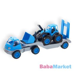 Mochtoys Műanyag traktorszállító kamion, gumi kerekekkel 61cm - több színben