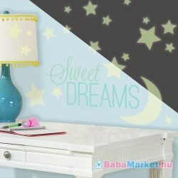Világító falmatrica gyerekszobába - Sweet Dreams 44db