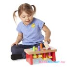 Melissa & Doug - Fa Készségfejlesztő Játék, Kalapálós Asztal