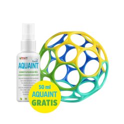   Oball Classic 10 cm kék/zöld 0m+AQUAINT 100% ökológiai tisztítóvíz 50 ml