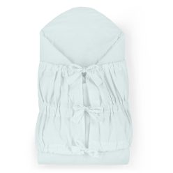   Petite & Mars Megkötős pólya Nurse tömör kókusz betéttel Baby Blue 75x75 cm