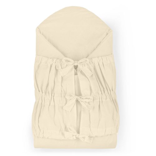 Petite & Mars Megkötős pólya Nurse tömör kókusz betéttel Light Beige 75x75 cm