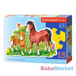 állatos puzzle gyerekeknek -  Ló és csikója