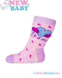 Baba zokni - New Baby ABS-el rózsaszín szívecskével sweet 62 (3-6 h)