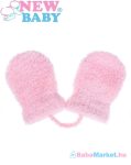   Baba kesztyű - New Baby kötéllel világos rózsaszín - 62 (3-6 hó)