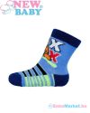 Baba zokni - New Baby ABS-el kék róka 62 (3-6 hó)