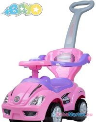 Szülőkaros bébitaxi - Bayo Mega Car pink