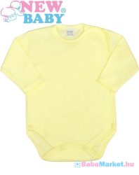 Baba teljes hosszba patentos body - New Baby Classic sárga 50