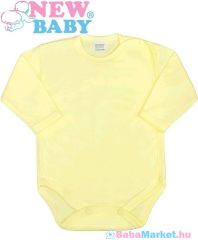 Baba teljes hosszba patentos body - New Baby Classic sárga 62 (3-6 h)