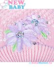 Kötött babasapka -  New Baby rózsaszín - lila