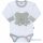 Luxus baba hosszú ujjú body - New Baby Honey Bear 3D 74 (6-9 h)