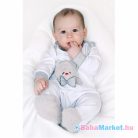 Luxus baba hosszú ujjú body - New Baby Honey Bear 3D 74 (6-9 h)