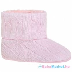 Téli babacipő - Bobo Baby 12-18h rózsaszín kötött
