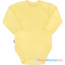 Body babáknak - hosszú ujjú New Baby Pastel sárga 56 (0-3 hó)