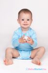   Body babáknak - hosszú ujjú body New Baby Pastel kék 68 (4-6 hó)
