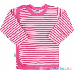 Baba hosszú ujjú póló - New Baby Classic II rózsaszín csíkokkal 56 (0-3 hó)