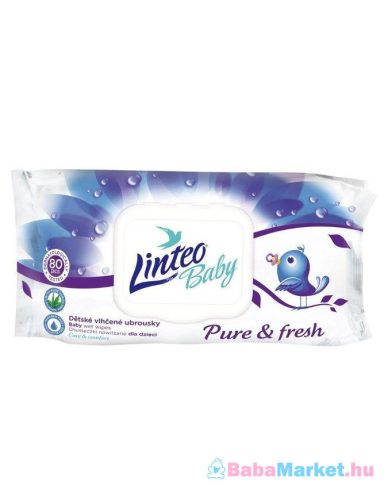 Nedves törlőkendő Linteo Baby 80 db Pure and fresh