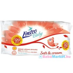 Nedves törlőkendő - Linteo Baby 120 db Soft and cream