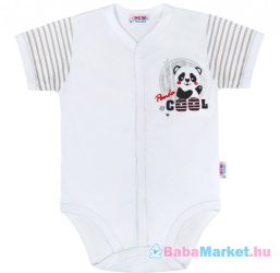 Baba teljes hosszában patentos rövid ujjú body New Baby Panda 56 (0-3 h)