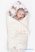 Kétoldalas pólya - Minka New Baby 75x75 cm teddy szürke csillagok türkiz