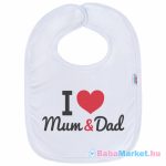 Baba előke - New Baby I love Mum and Dad